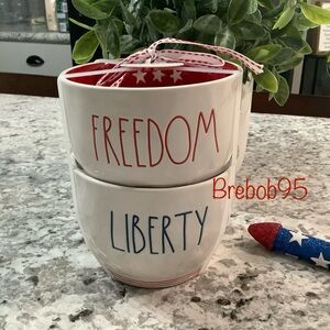 Rae Dunn 🧨 Patriotic 🧨 Ceramic Bowls- set of 2 - LAST SET